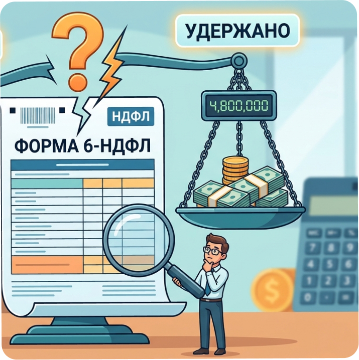 Что делать, если в 6-НДФЛ обнаружена ошибка «Сумма налогов не совпадает»