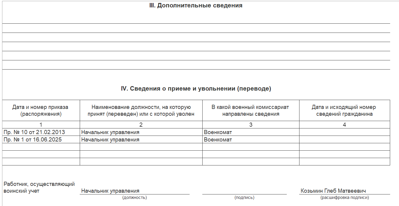 Воинский учет в ЗУП