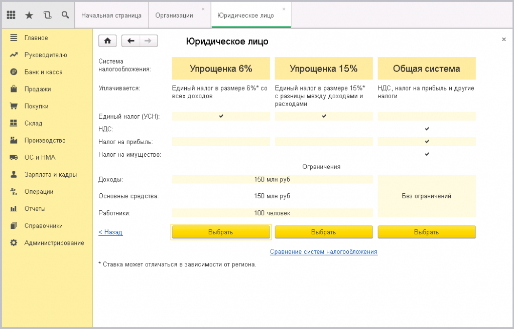 Тоо упрощенка ндс. Система налогообложения в 1с. 1с организация. Создание организации в 1с. Создать организацию в 1с.