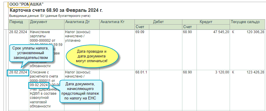 ЕНС с 2024 г в БП 3.0