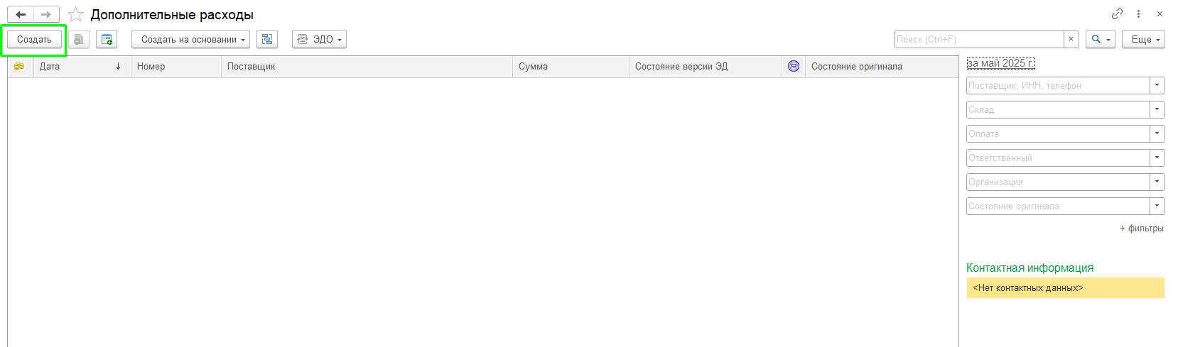 Дополнительные расходы УНФ